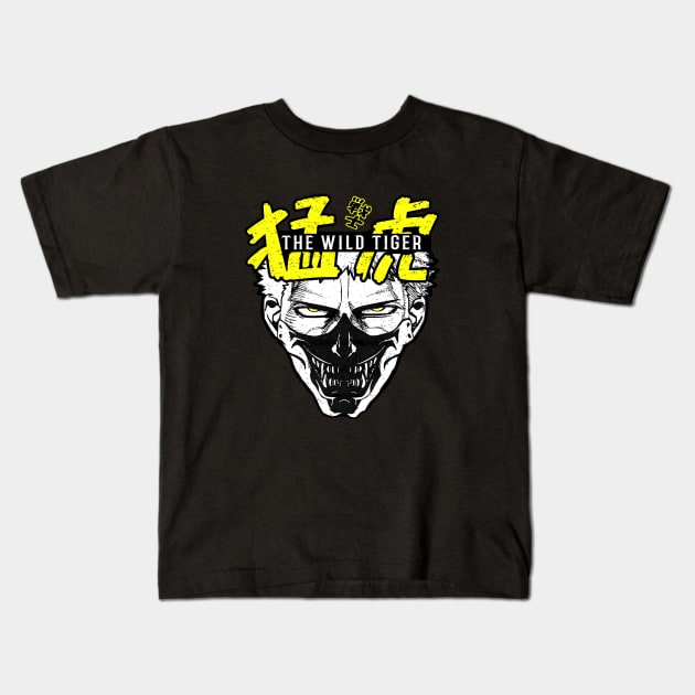 Wakatsuki Takeshi THE WILD TIGER Kengan Ashura Omega Kids T-Shirt by JPNDEMON